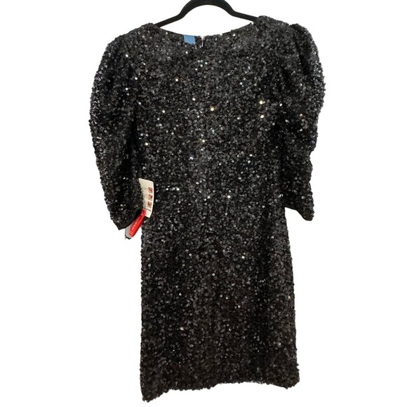 IEENA for MAC DUGGAL 26449 NWT $358 Puffed Sleeve Sequin Mini Size 4 - Picture 5 of 9